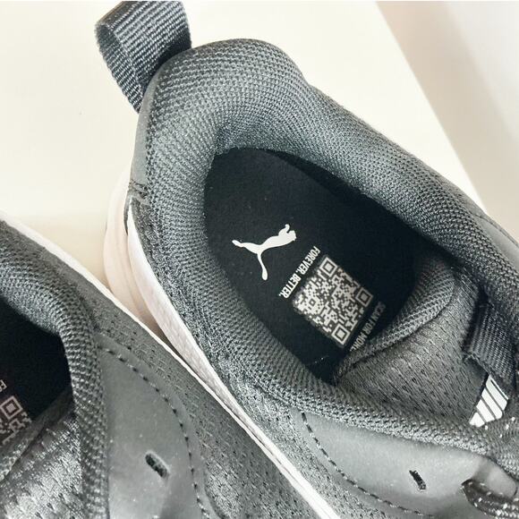 Puma Mens "Zip C”  Lightweight Running Shoes Sz 8 Black White Sneaker NWOB - Picture 5 of 7